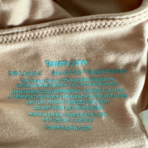 Tommy John Second Skin Triangle  Bralette Convertible Medium - Picture 7 of 9